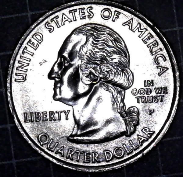 2005-P-WV-Quarter-With-Die-Crack-And-Collar-Clash-From-Mint-Sewn-Bag
